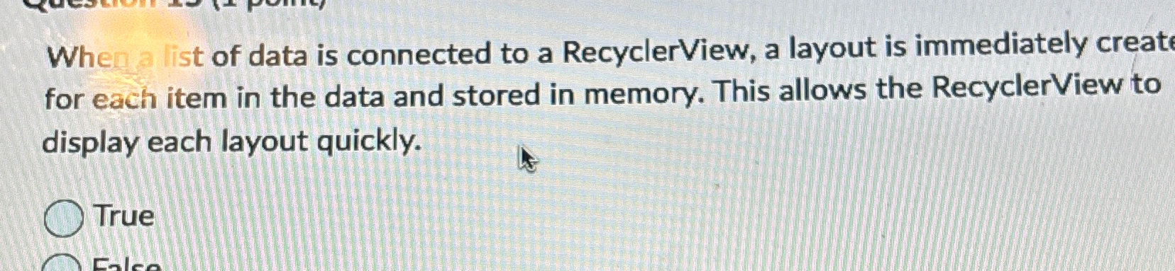 When a list of data is connected to a