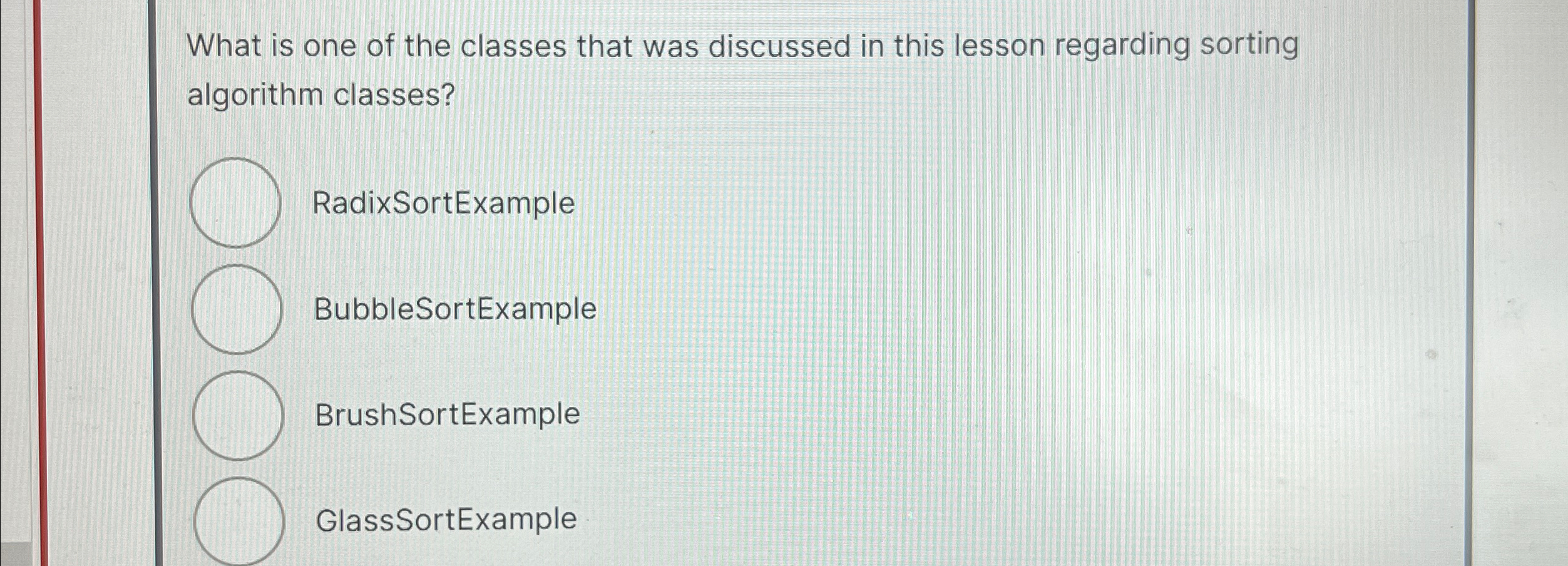 What is one of the classes that was discussed in