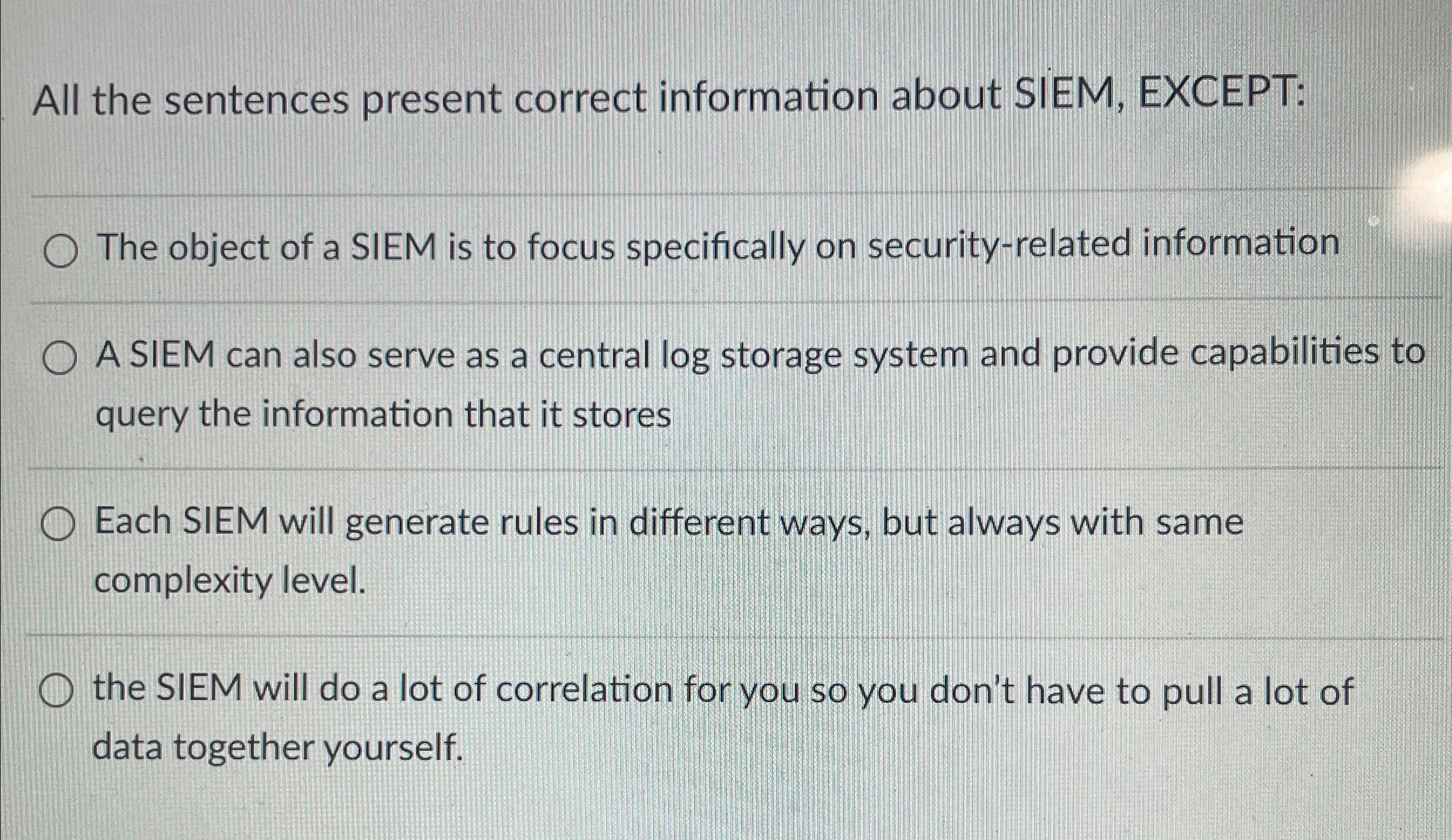 All the sentences present correct information