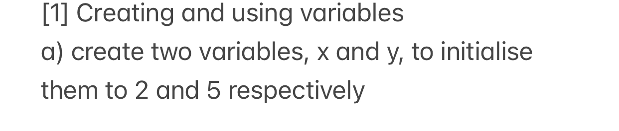 Using matlab [ 1 ] Creating and using variables a