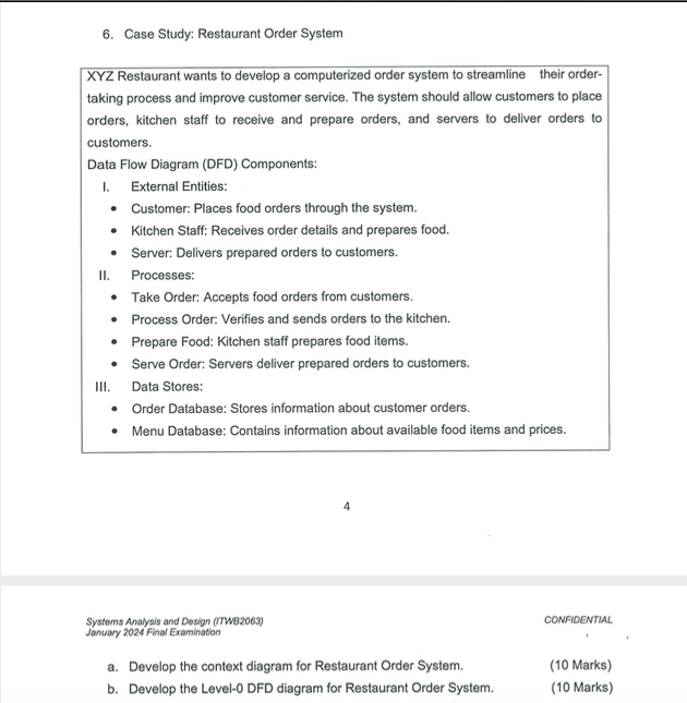 Case Study: Restaurant Order System XYZ