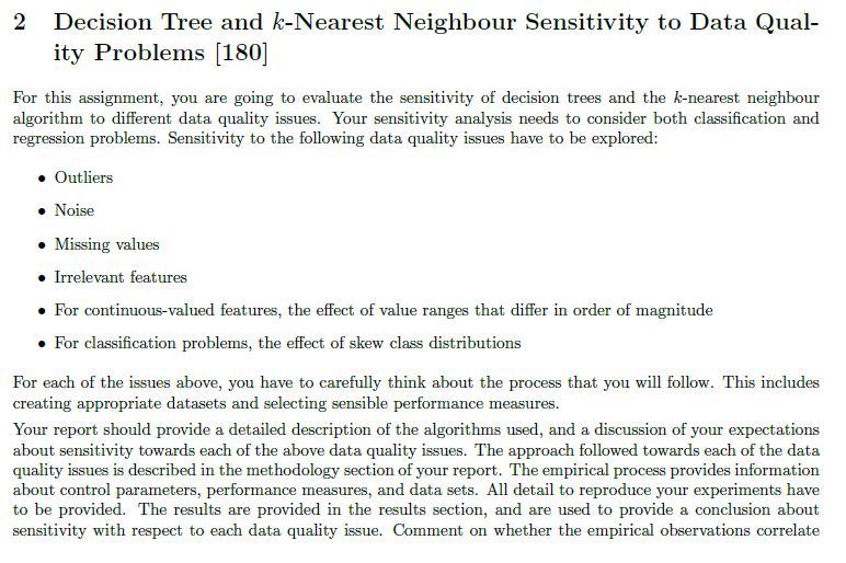 For this assignment, you are going to evaluate