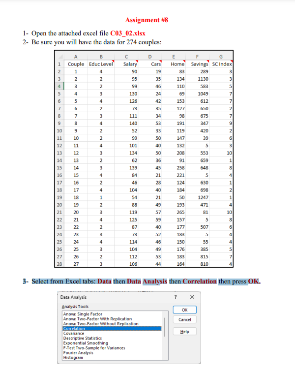 3 - Select from Excel tabs: Data then Data