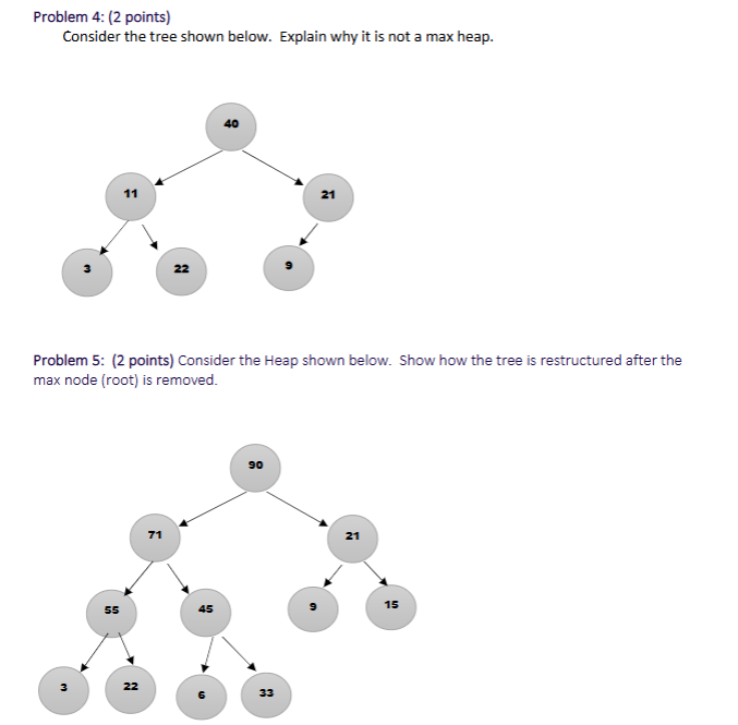 Problem 4 : ( 2 points ) Consider the tree shown