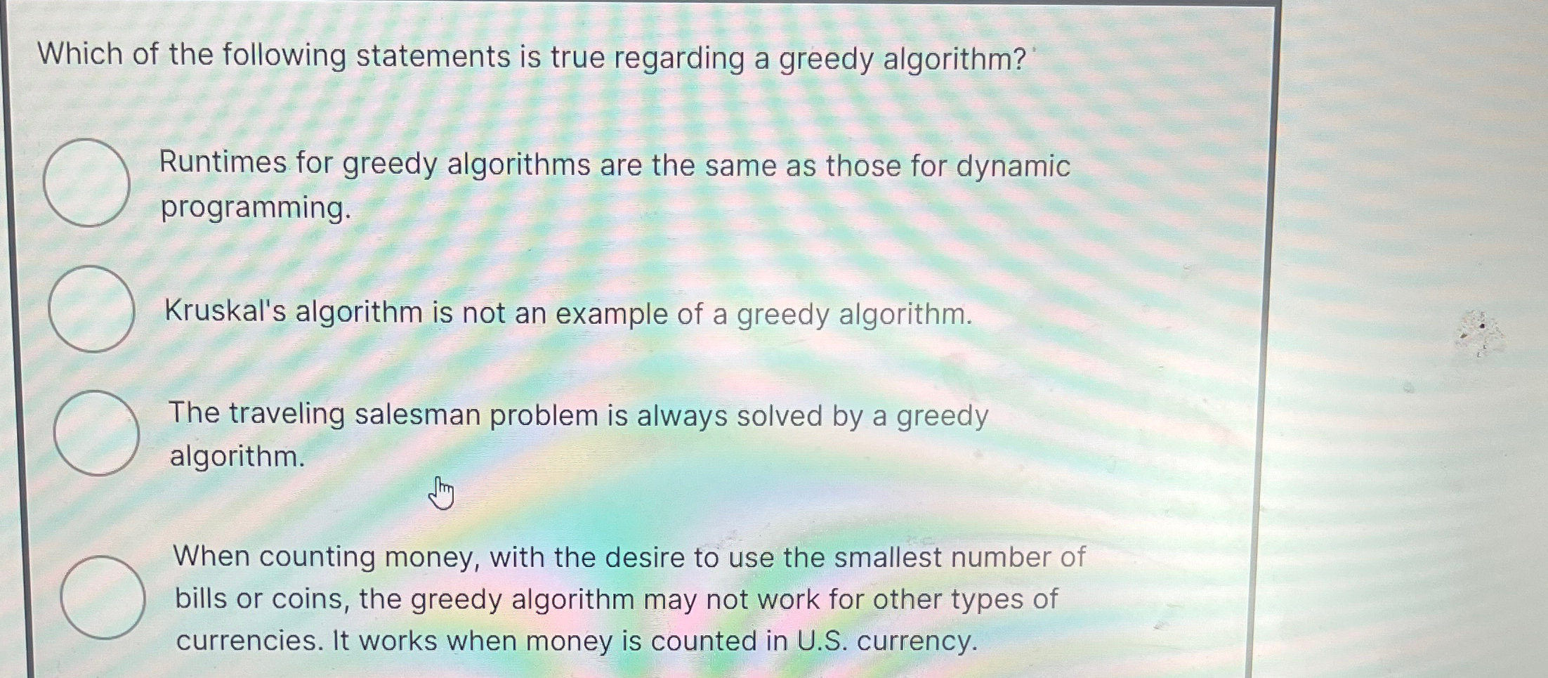 Which of the following statements is true