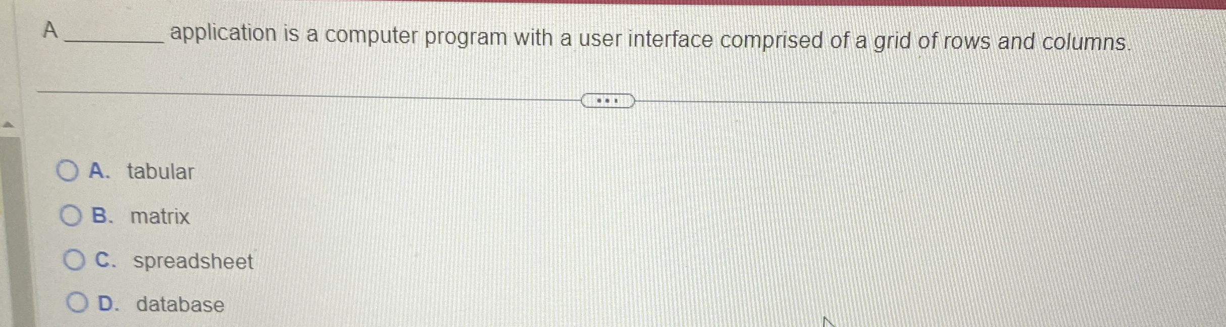 A application is a computer program with a user