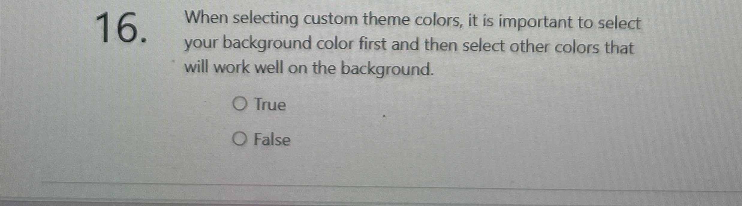 When selecting custom theme colors, it is