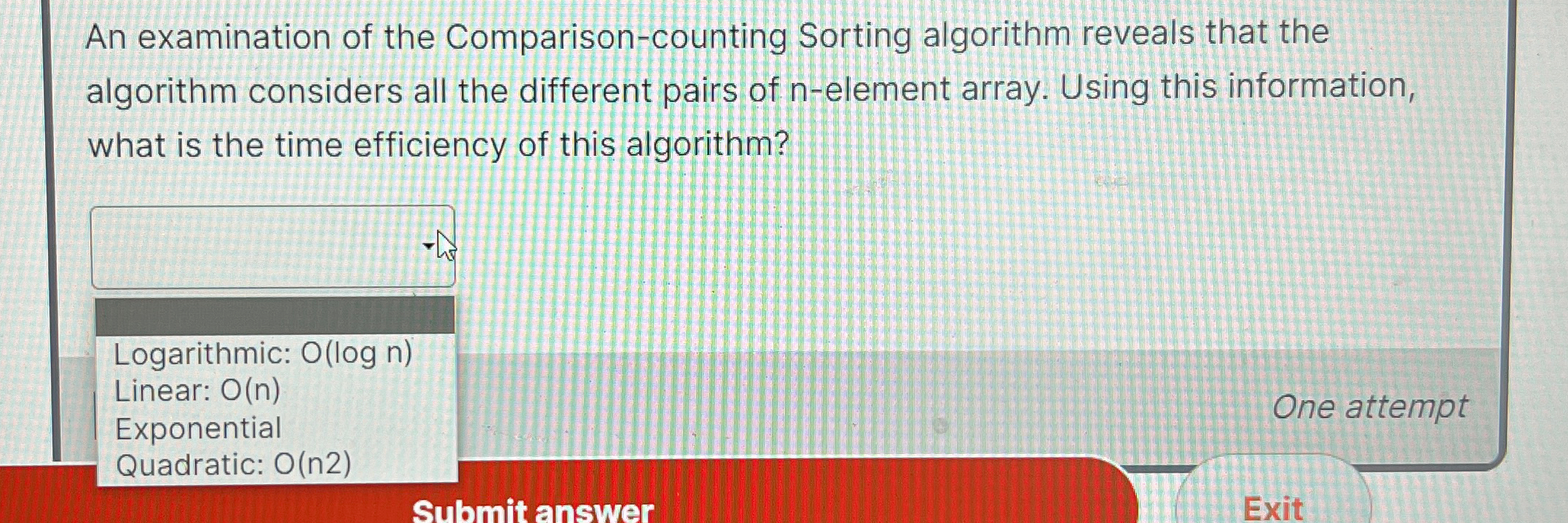 An examination of the Comparison - counting