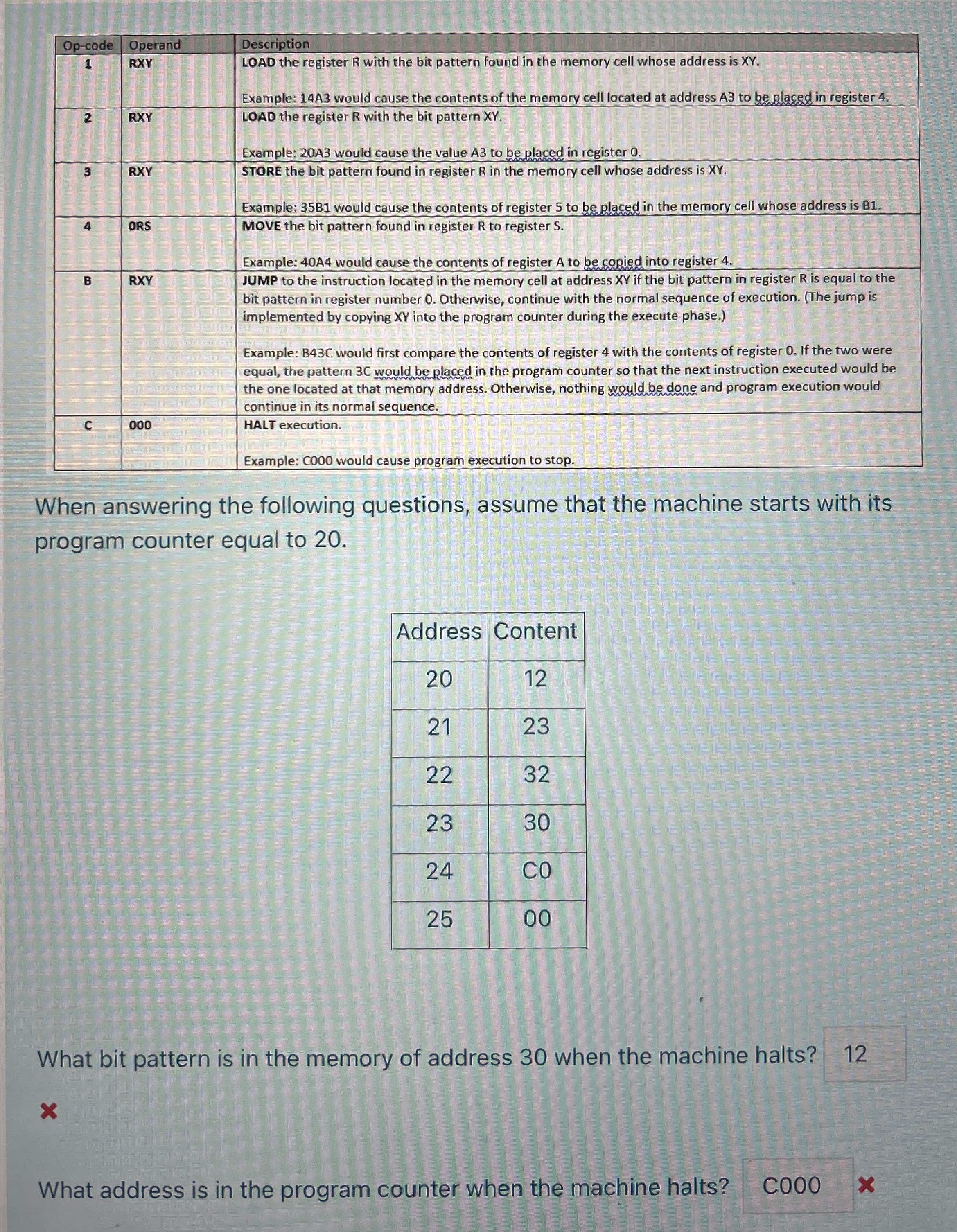 \ table [ [ ? b a r ( O p - code ) ,
