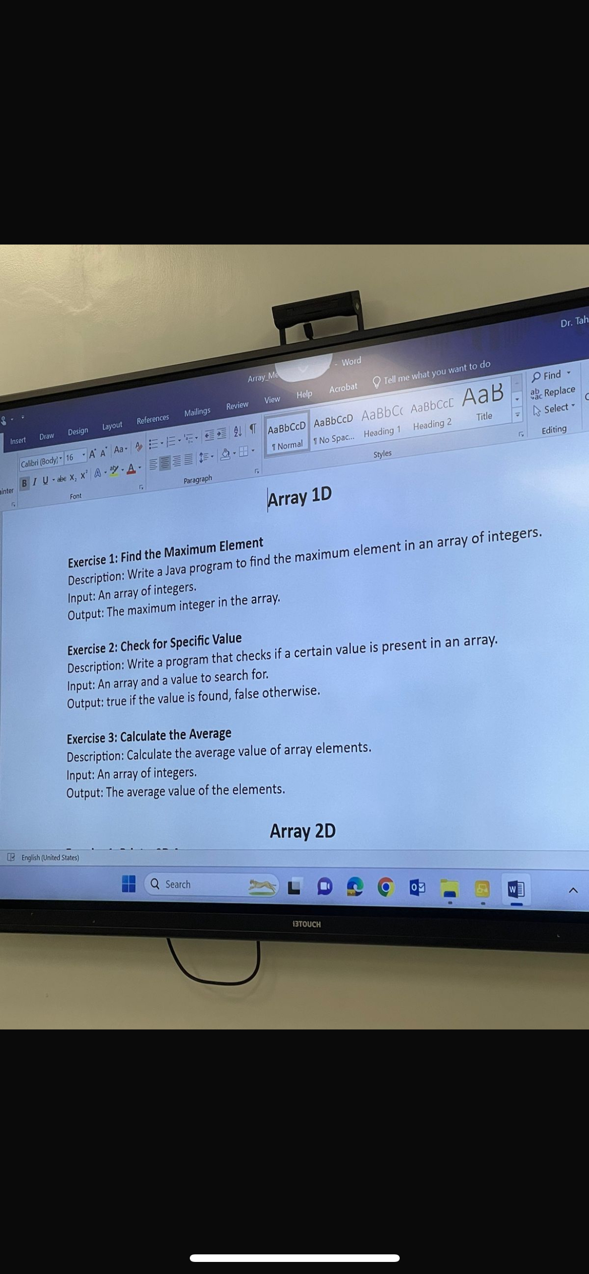 Exercise 1 : Find the Maximum Element