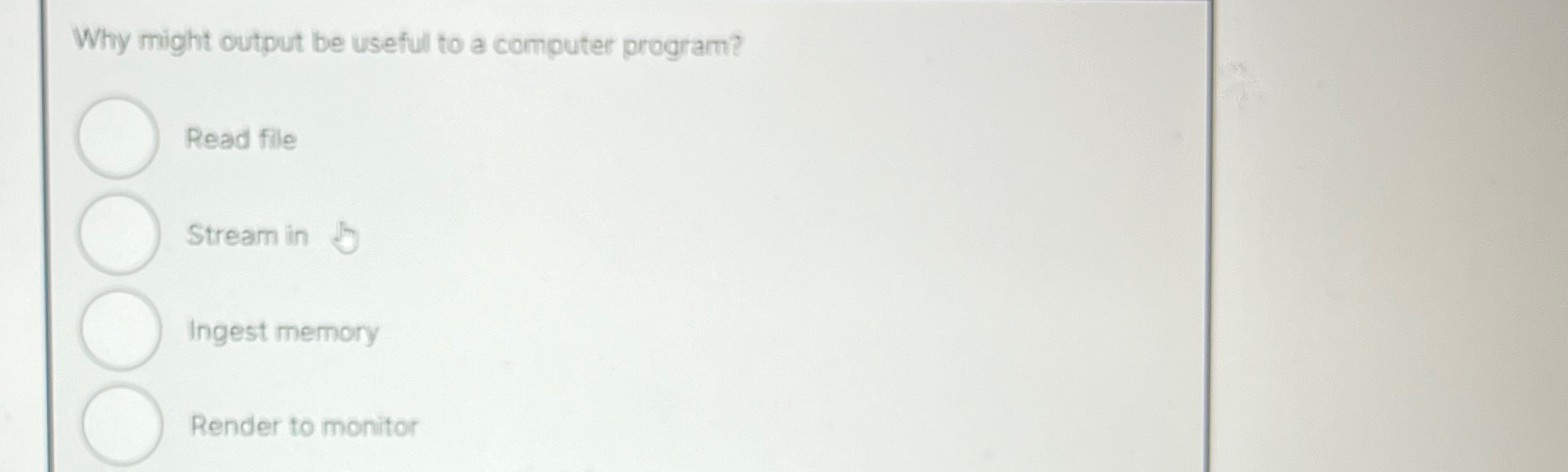 Why might output be useful to a computer program?