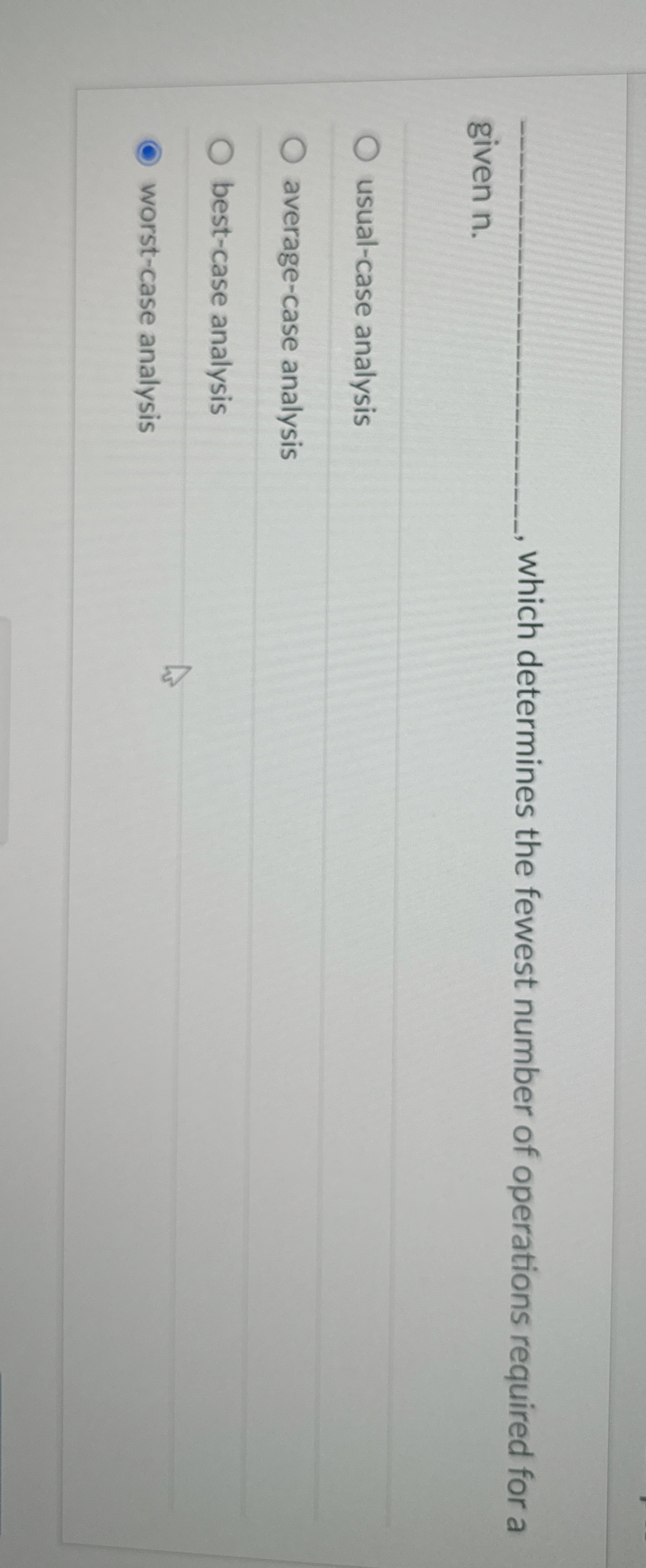 q , , which determines the fewest number of