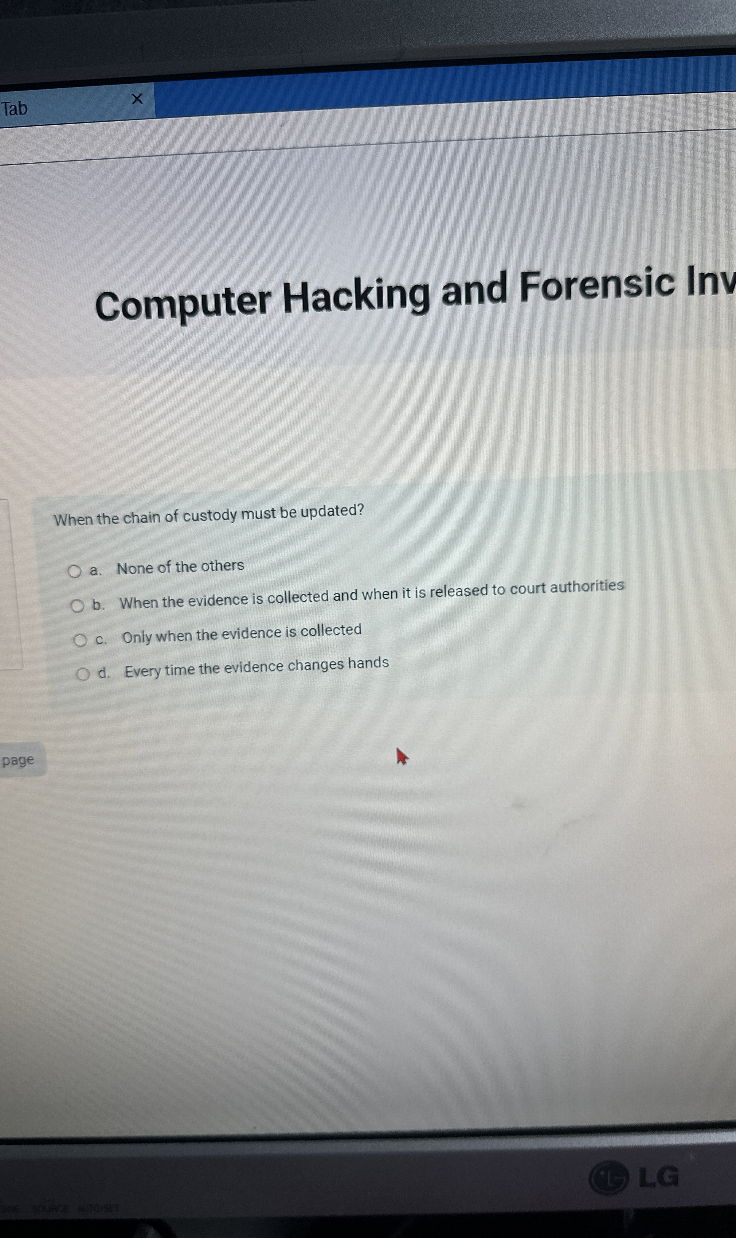 Tab Computer Hacking and Forensic Inv When the
