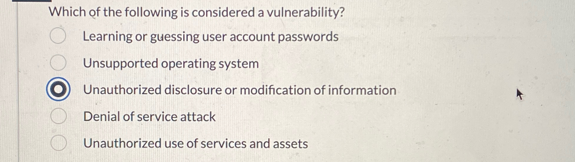 Which of the following is considered a