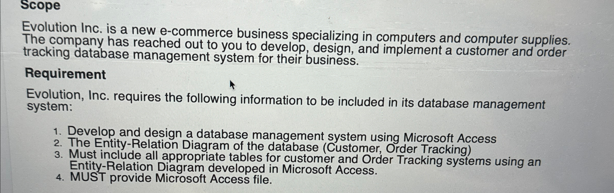 Scope Evolution Inc. is a new e - commerce