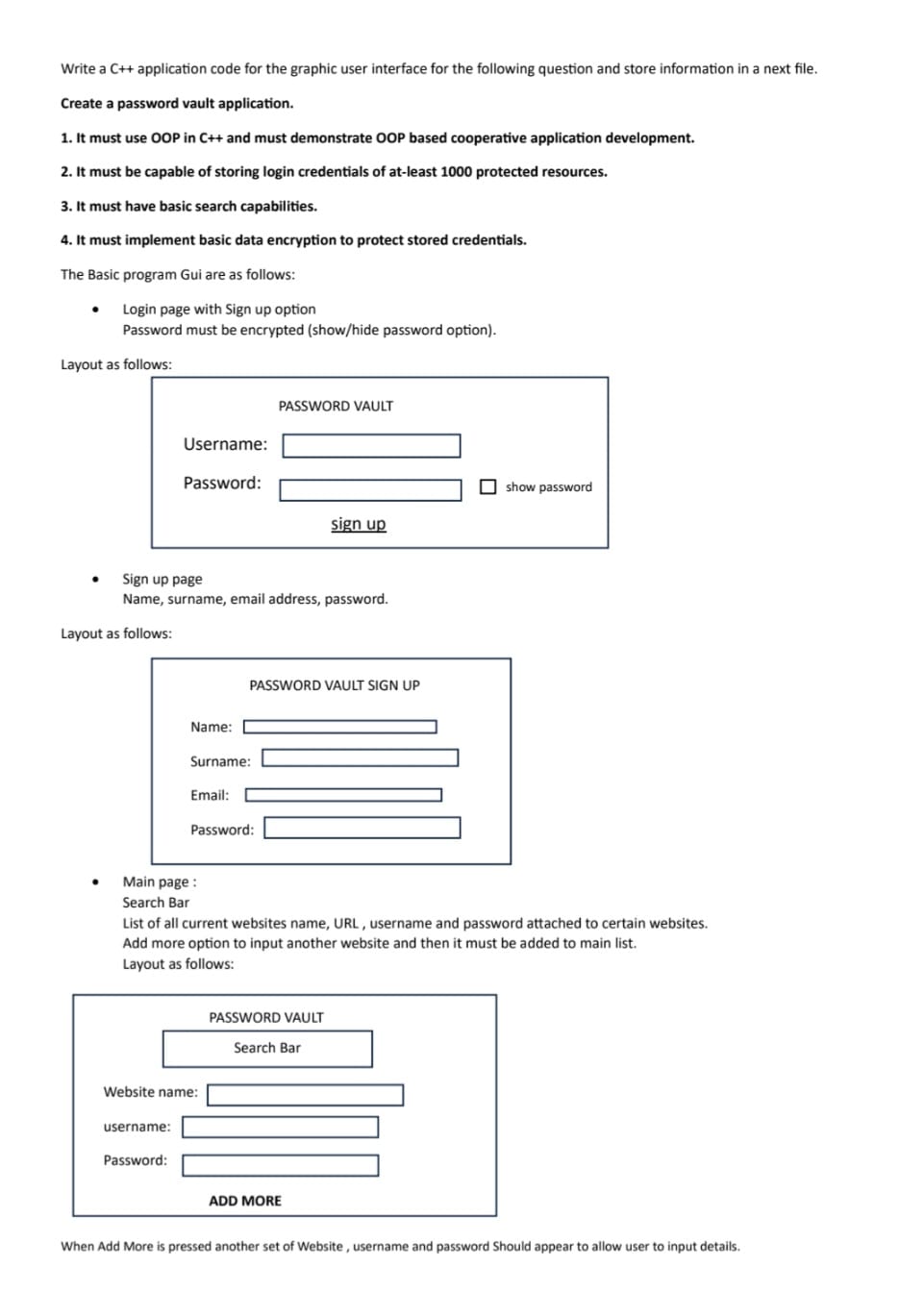 Write a C + + application code for the graphic