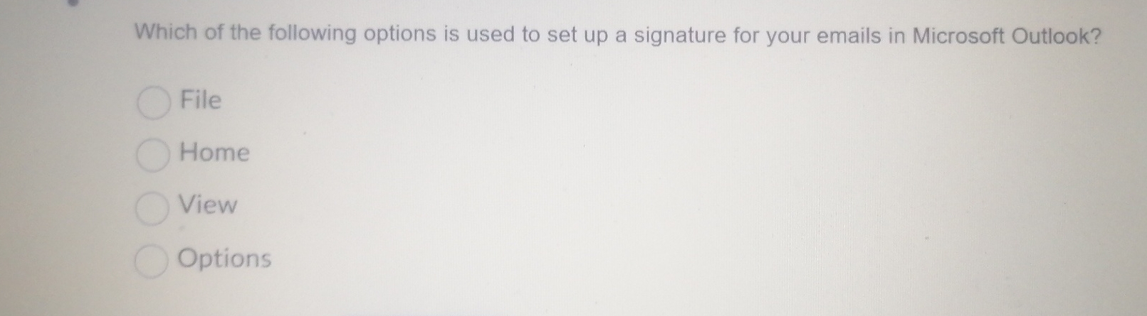 Which of the following options is used to set up