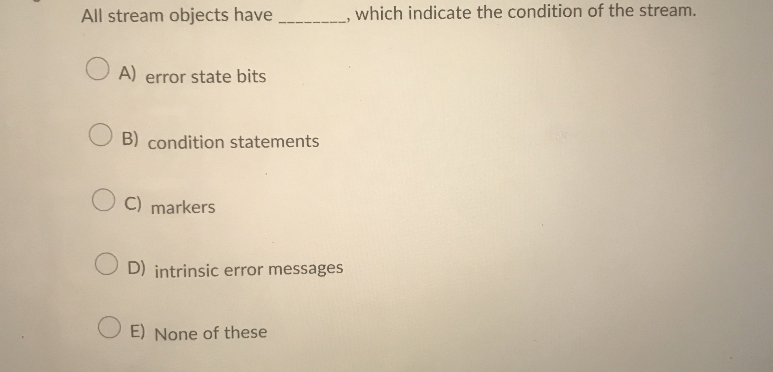 All stream objects have q , which indicate the
