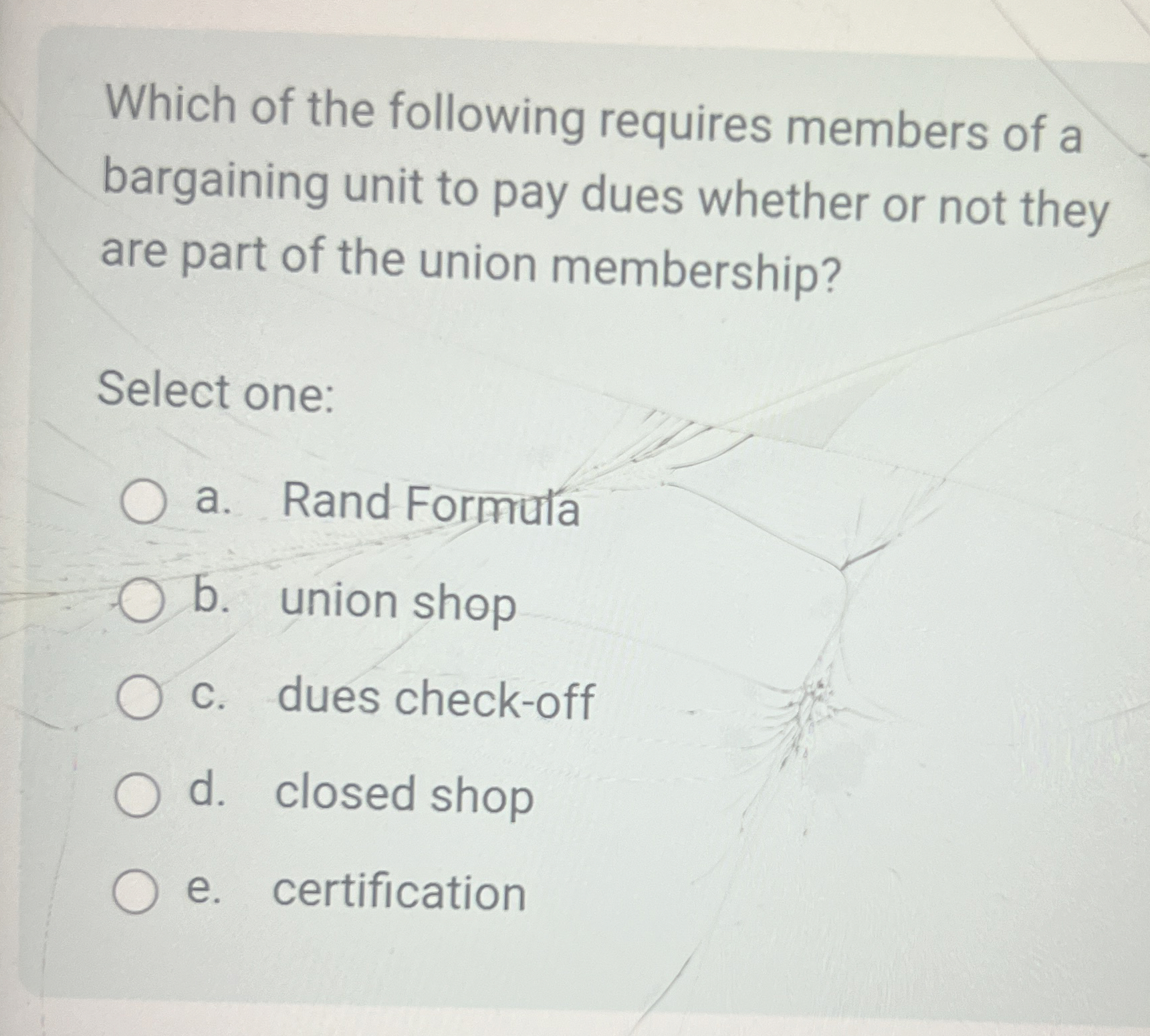 Which of the following requires members of a