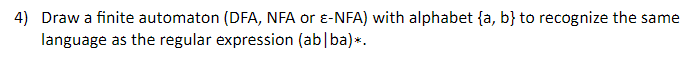 Draw a finite automaton ( DFA , NFA or - NFA with