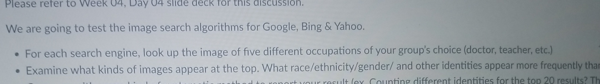 Please reter to Week 0 4 , Day 4 4 slide deck for