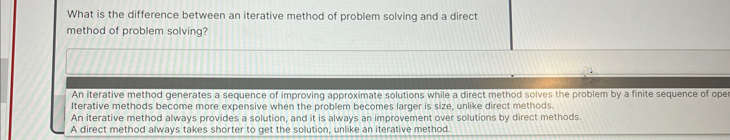What is the difference between an iterative