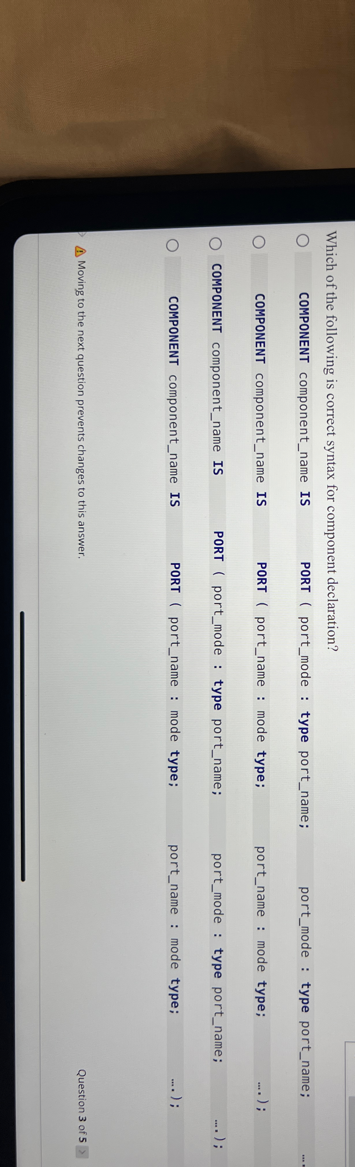 Which of the following is correct syntax for