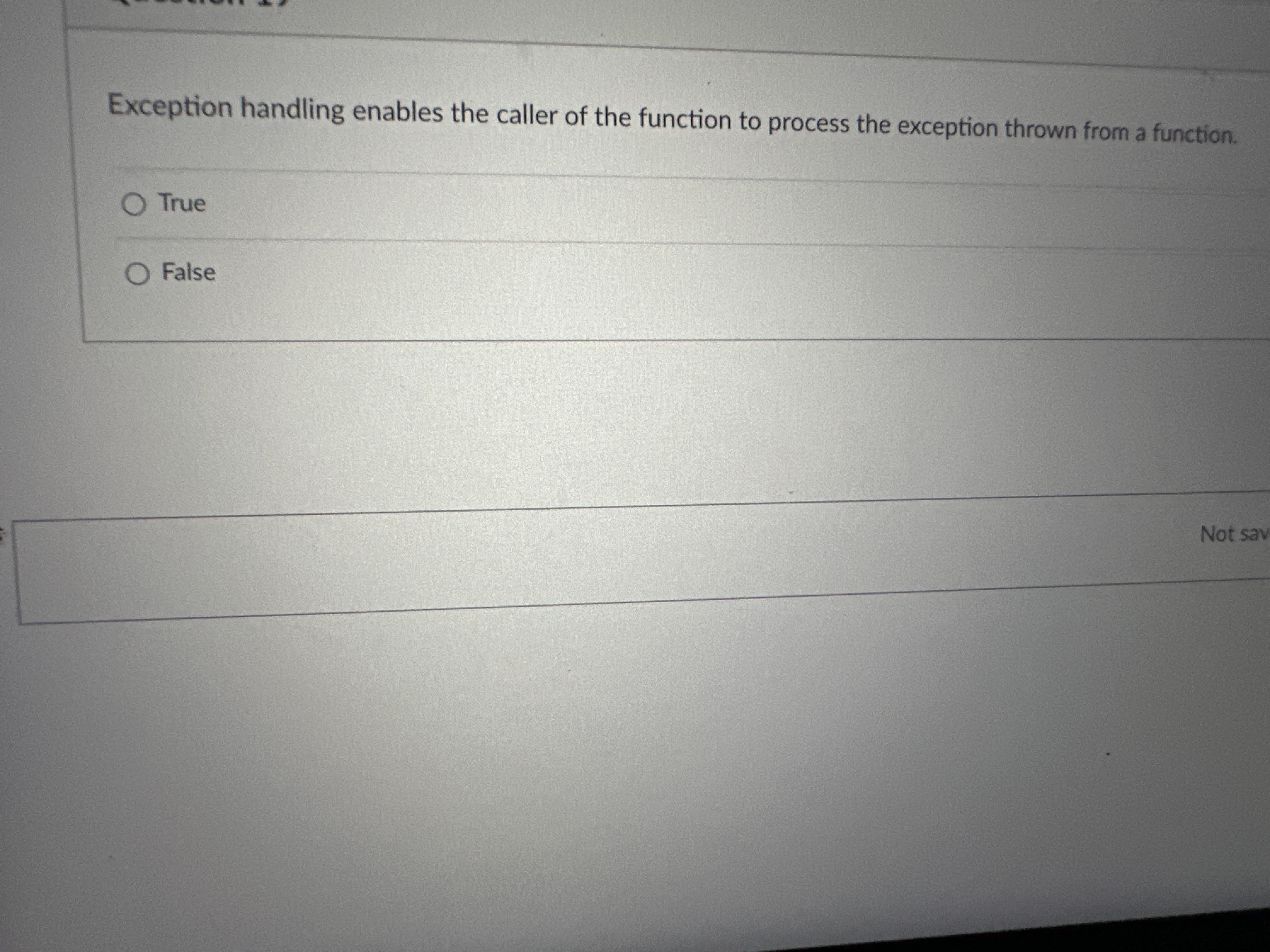 Exception handling enables the caller of the