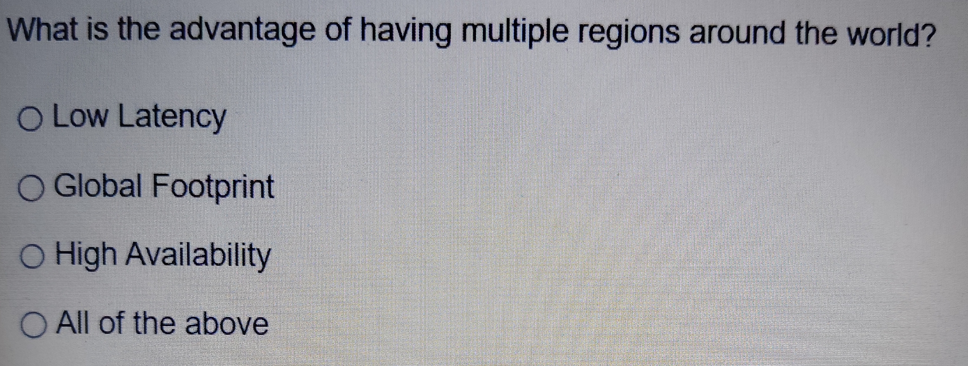 What is the advantage of having multiple regions