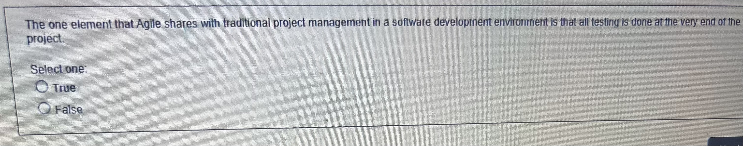 The one element that Agile shares with