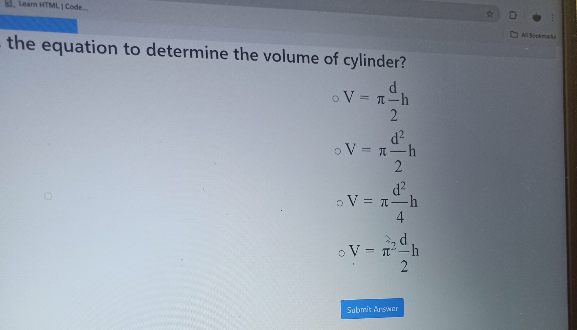 Learn HTML / Code.. the equation to determine the