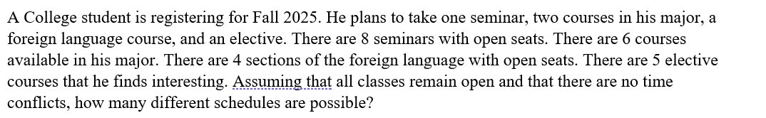 A College student is registering for Fall 2 0 2 5