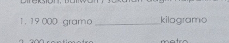 1 9 0 0 0 gramo kilogramo