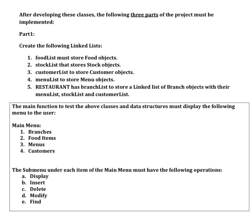 how can i do part one with all linkedlist codes