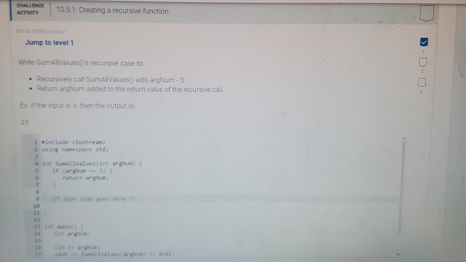 CHALIENGE ACTIVITY 1 0 . 5 . 1 : Creating a