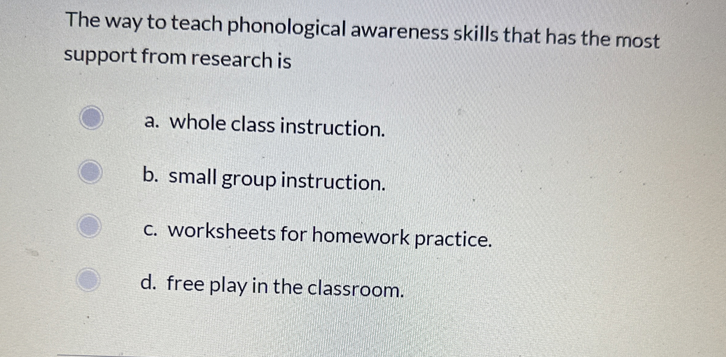 The way to teach phonological awareness skills