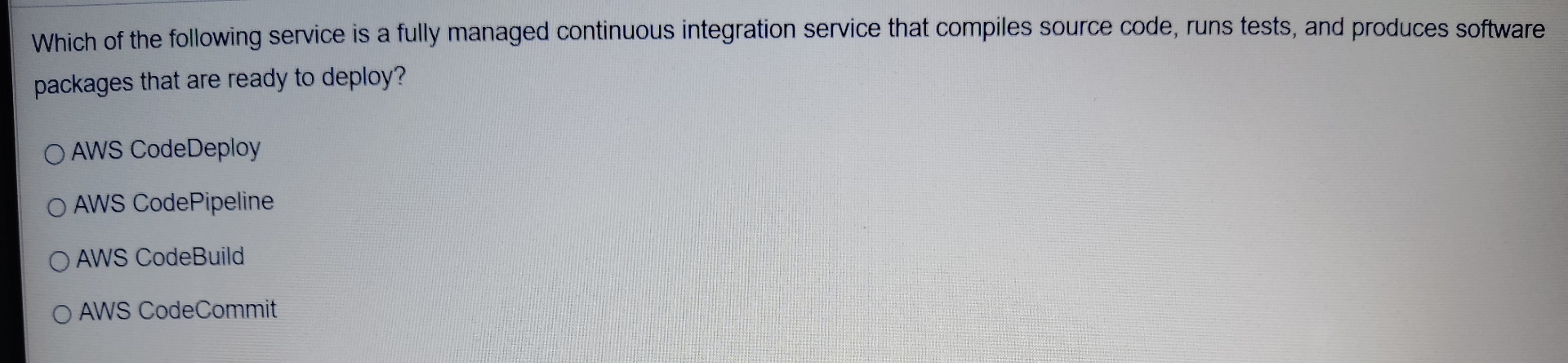 Which of the following service is a fully managed