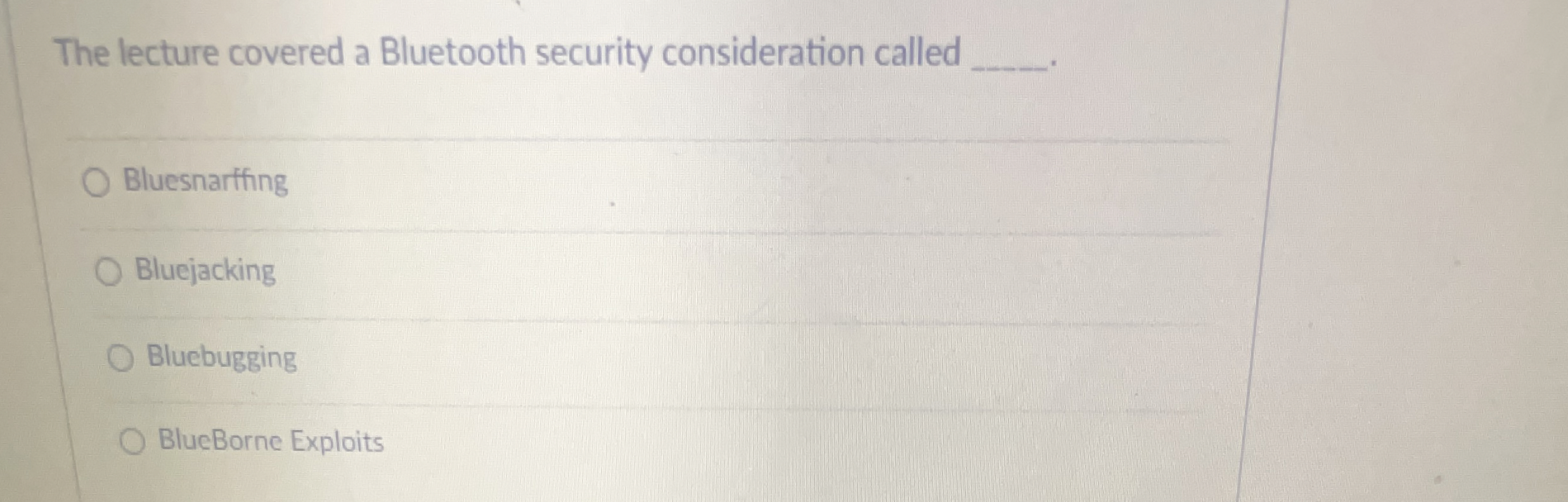 Bluetooth security consideration called