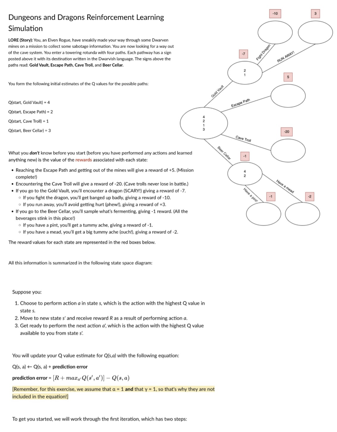 Step 1 We start in the START state ( in the