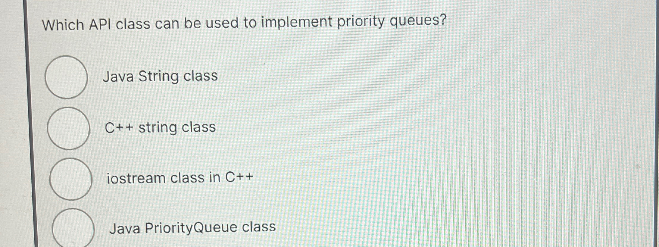 Which API class can be used to implement priority