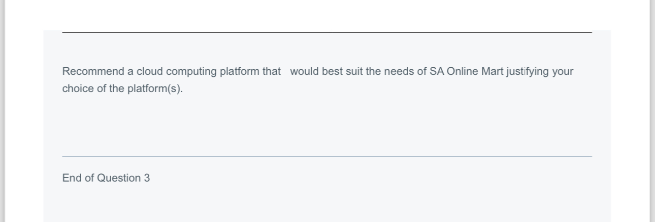 Recommend a cloud computing platform that would