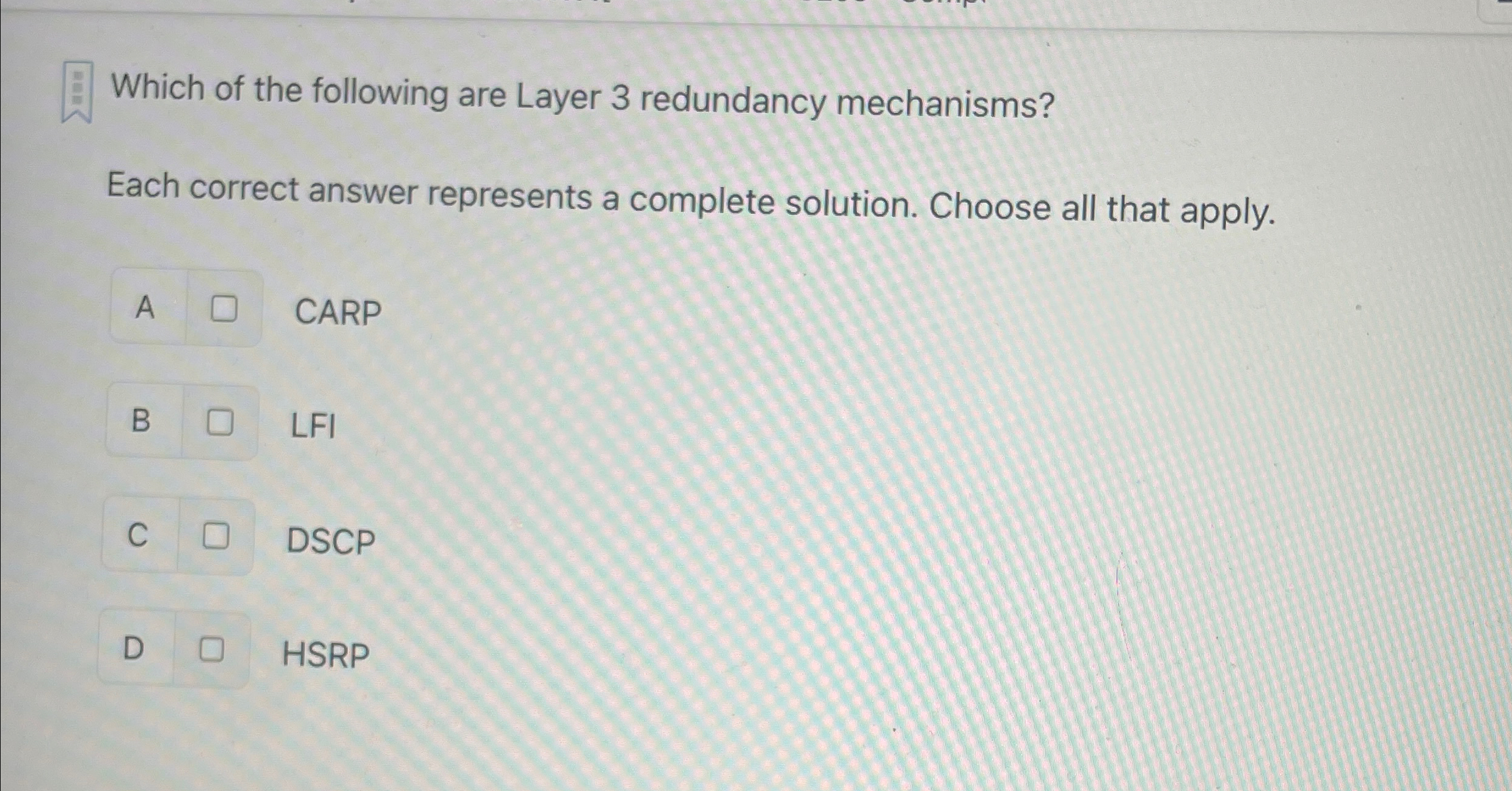 Which of the following are Layer 3 redundancy