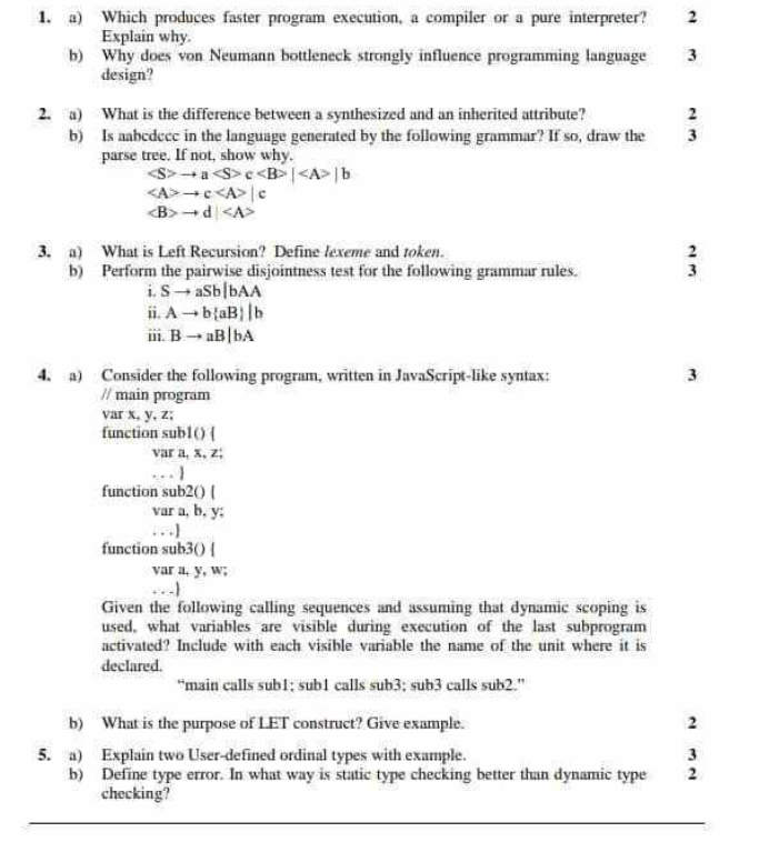 a ) Which produces faster program execution, a