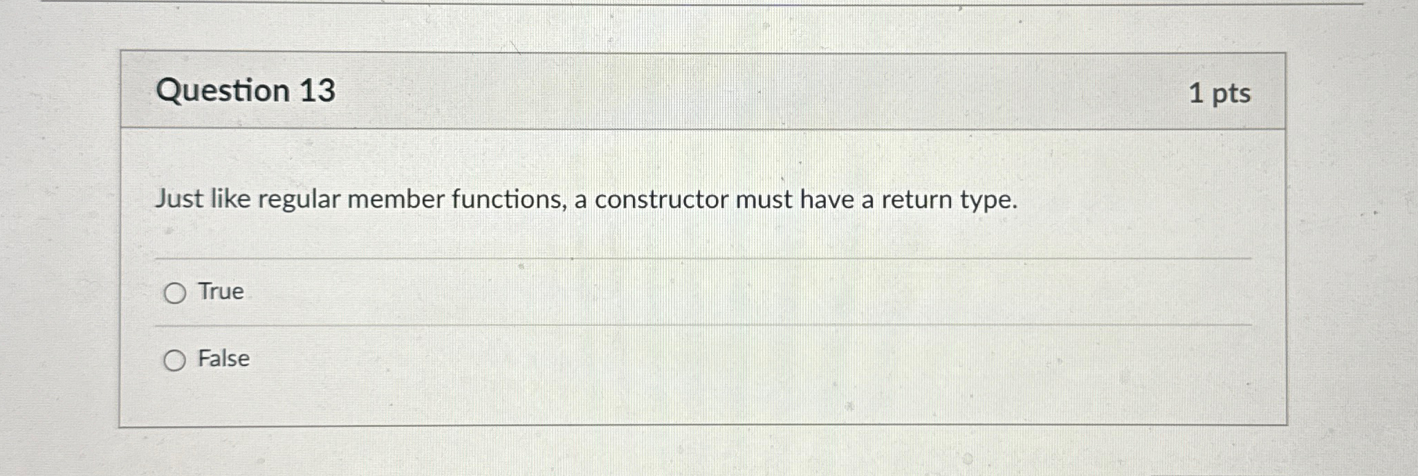 Question 1 3 1 pts Just like regular member