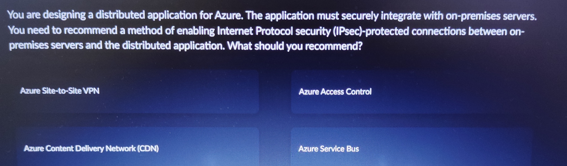 You are designing a distributed application for