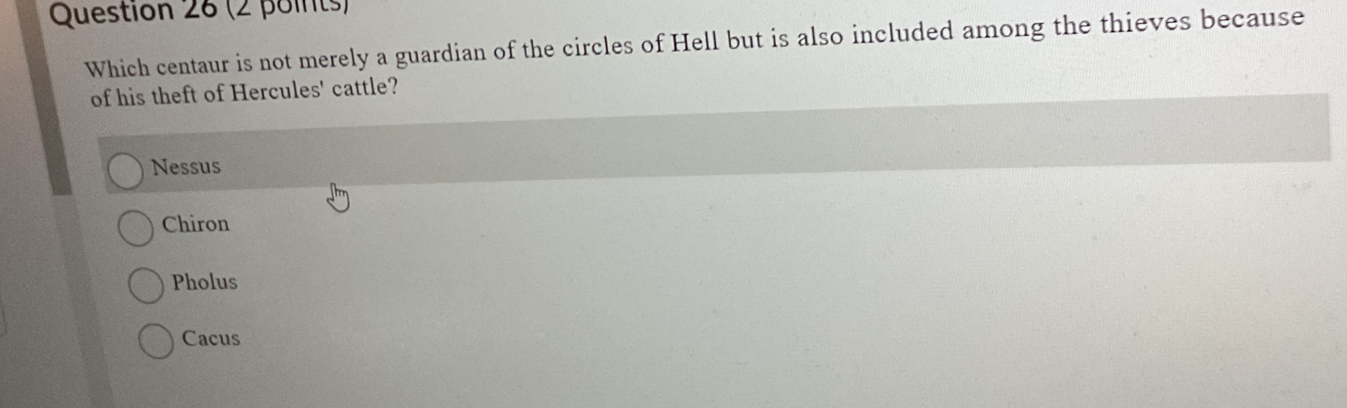 Which centaur is not merely a guardian of the