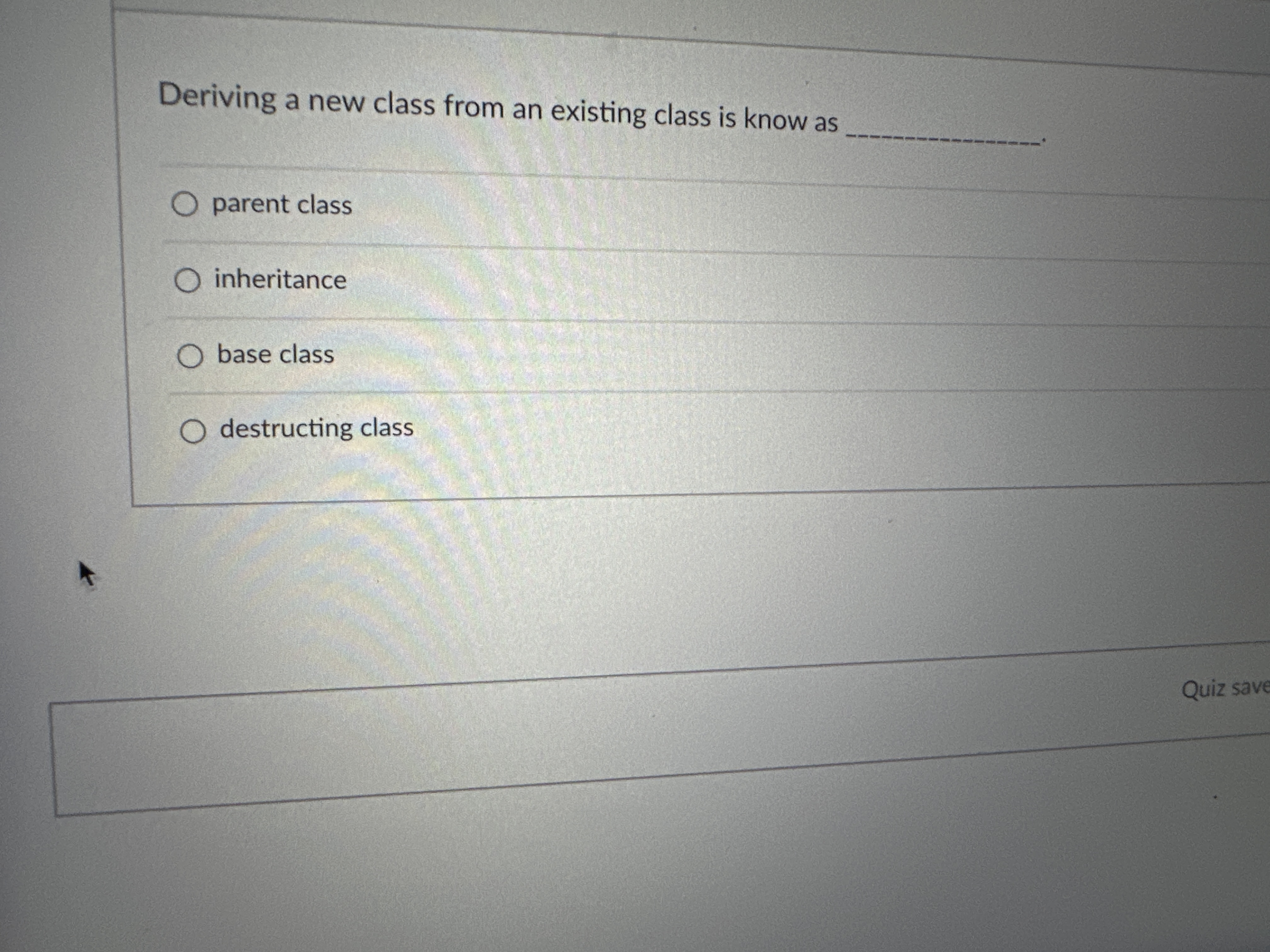 Deriving a new class from an existing class is