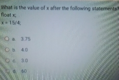 What is the value of x after the following