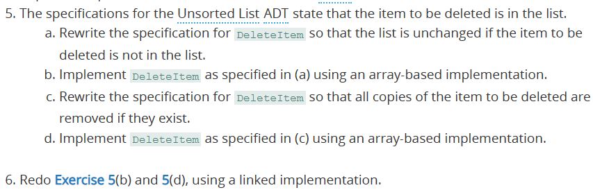 Please do b and d for question number 6 . The
