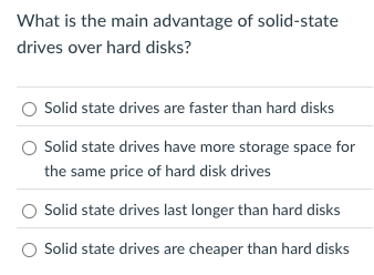 What is the main advantage of solid - state